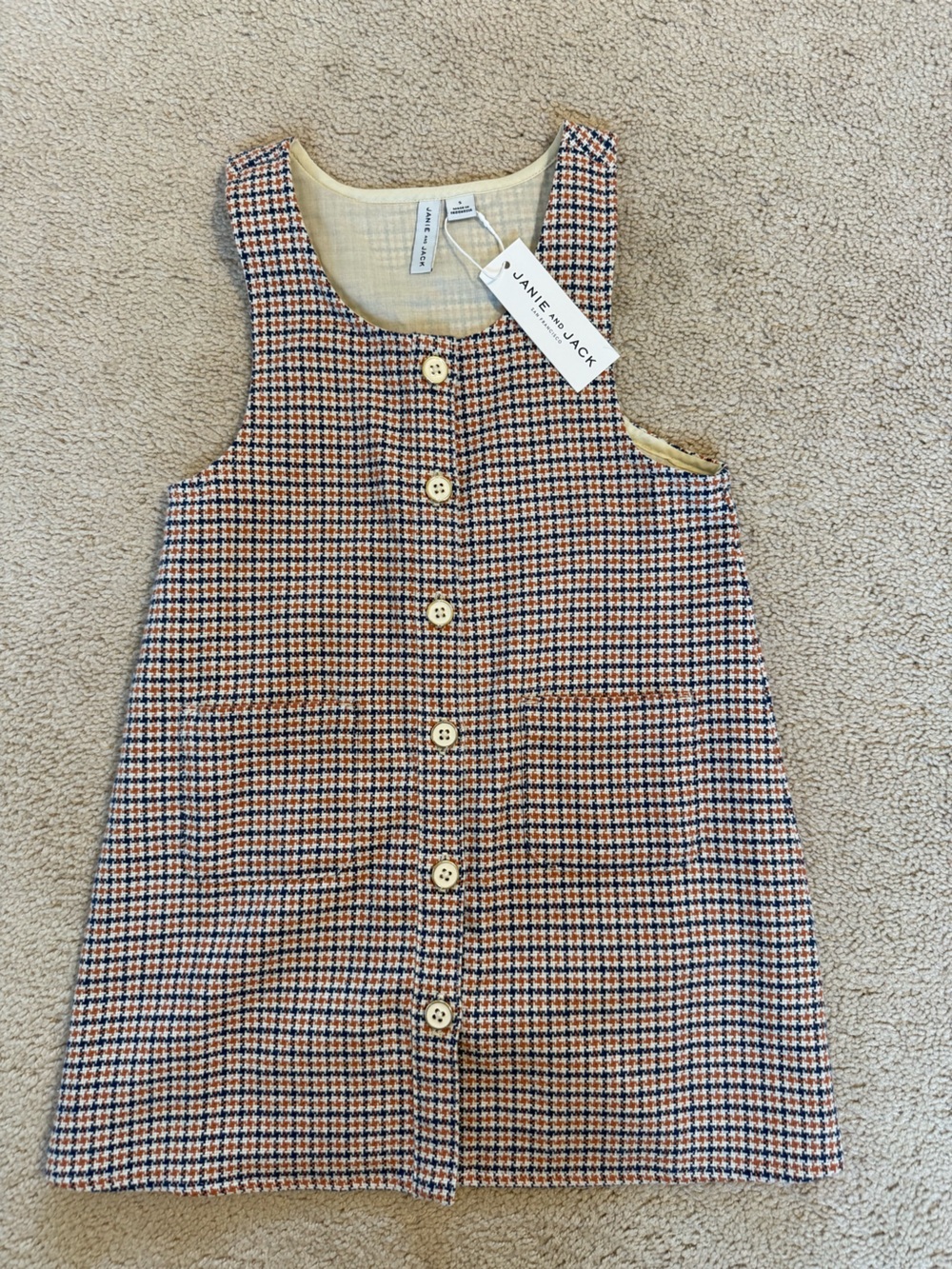 Janie & Jack Houndstooth Jacquard Jumper